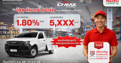 ตอบโจทย์ทุกธุรกิจ พร้อมลุยทุกสถานการณ์ อีซูซุ ดีแมคซ์ สปาร์ค พร้อมติดตั้งกระบะพื้นเรียบ